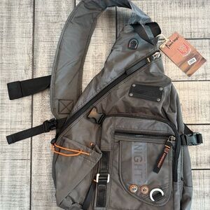 Stylish Gray Sling Backpack